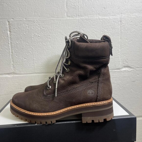 Timberland Courmayeur Valley 6" Hiking Boots A23UY Brown Leather Women's 9 US - Picture 4 of 12